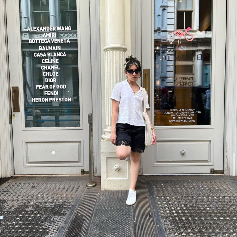 Maison Margiela Black Viscose Shorts